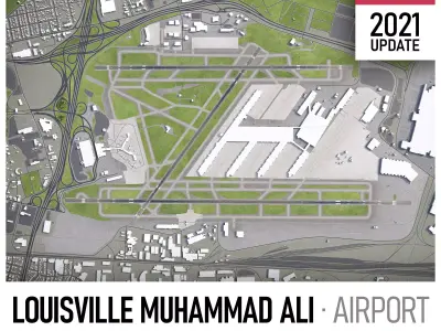 Louisville Airport Low-poly 3D model