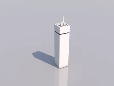 Skyscraper city Low-poly 3D model