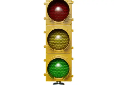 Traffic Light 09 Low-poly 3D model