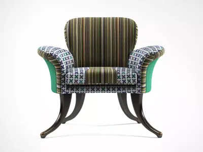 Marguerite pair of chairs designed 3D model