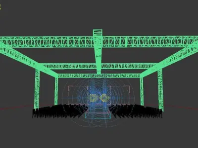 Concert party carnival stage 32 3D model