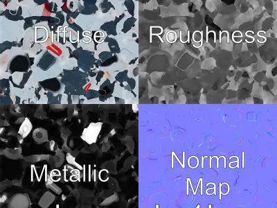 Stylish Neon Robot Assistant with Interactive Features Low-poly 3D model