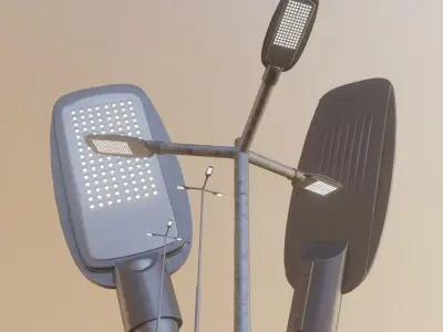 Street Light 2 Galvanized Package