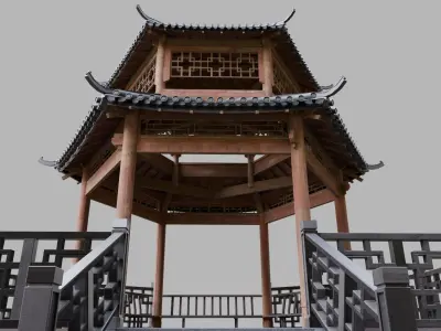 Chinese ancient Pavilion 3D model purchase