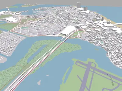 Cityscape Atlantic City New Jersey USA 3D model