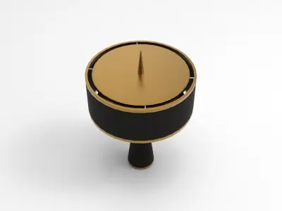 Needle Table Lamp Low-poly 3D model