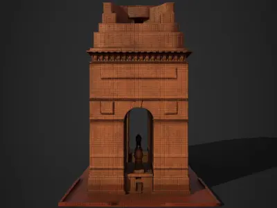 India Gate Low-poly 3D model