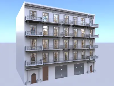 Haussmannian Style Residential Building 3D model