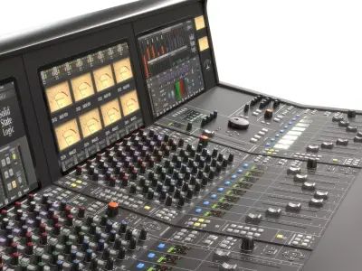 Oracle Solid State Logic Analogue Studio Mixing Console  Low-poly 3D model