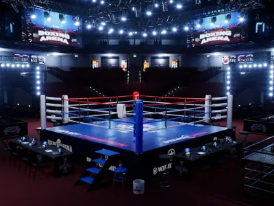  BOXING ARENA STADIUM Game Ready Complete Asset Pack 