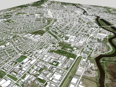 Cityscape Tartu Estonia 3D model