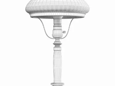 Table lamp with bowl shade 3D model