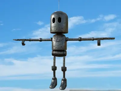 Little robot Low-poly 3D model