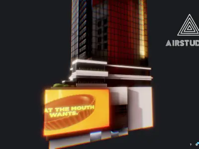 Times Square Building Low-poly 3D model