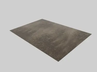 Realistic carpet placemat Low-poly 3D model