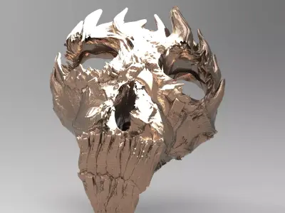 Nordor Dark Moon mask with moon 3D model