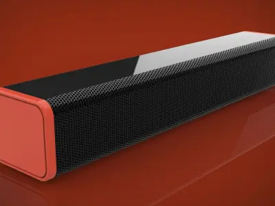Bluetooth Wireless Soundbar Low-poly 3D model