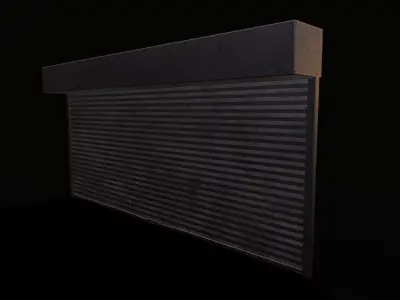 Roller Shutter Animated Low-poly 3D model