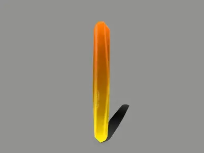 Crystal Set orange sword Low-poly 3D model purchase
