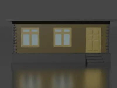 city house low-poly Low-poly 3D model buy