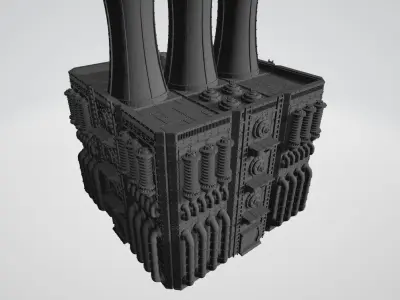 MODULAR INDUSTRIAL BUILDING TERRAIN MAKER 8 - 10MM SCALE 3D print model