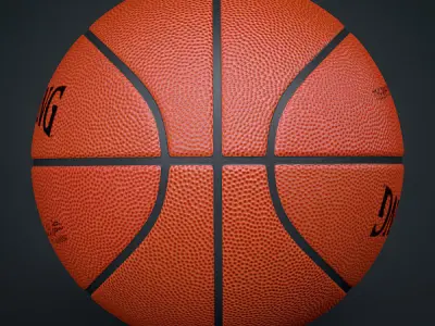 Spalding NBA Official Basketball Game Ball 3D model