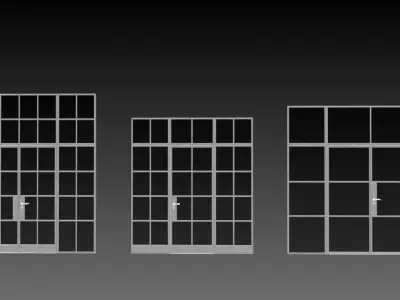 Steel doors 3D model