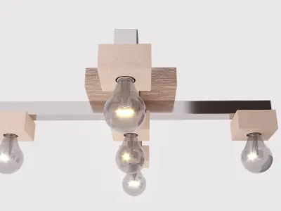 chandelier light fixture with four lights 3D model