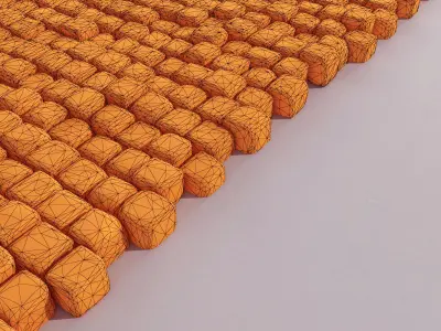 Paving old stone granite 3D model