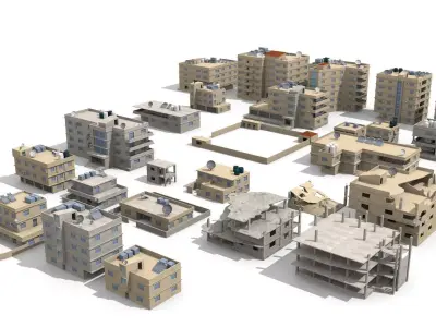 arabian city 27 Buildings 3D model