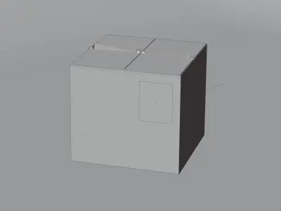 Cardboard box Fragile 3D model Rigged 3D model
