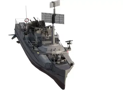 WW2 GERMAN FAST ATTACK TORPEDO BOAT 3D model