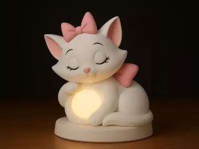 Marie Cat Night Light 3D print model