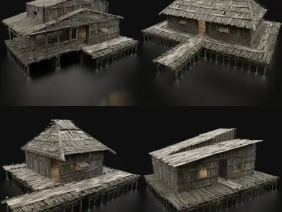 SWAMP HOUSE COLLECTION WETLAND HUTS PACK FANTASY