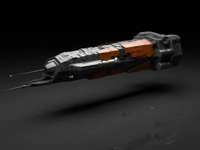 Sci-fi spaceship - Narwhal 3D model