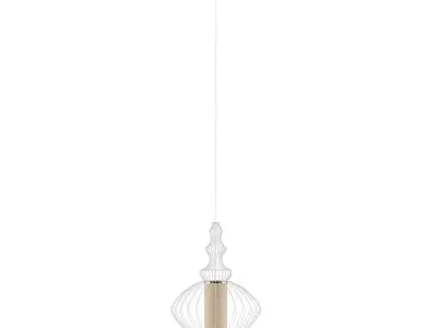 Ceiling Lamp with Wire Shade 03 3D model