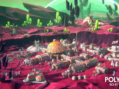 POLYGON - Sci-Fi Worlds Low-poly 3D model