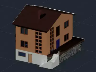 ahsap ev  bungalov 3D print model