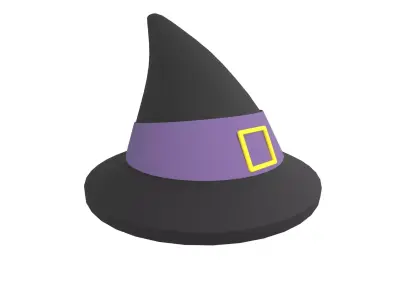 Witch Hat v2 001 Low-poly 3D model