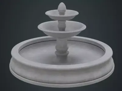 Fountain 1A Low-poly 3D model