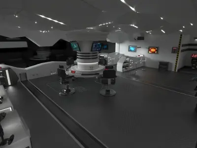Sci Fi Interior Station 3D model
