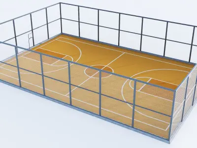 Sport Fields and Courts Collection Low-poly 3D model