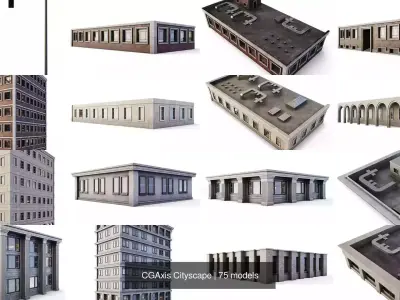 CGAxis Cityscape 3D Model Pack