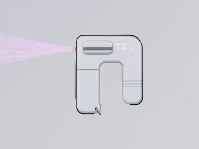 Scanner of the human nervous and vascular system Low-poly 3D model