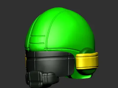 helmet scifi high poly sculpt ver4 3d printable 3D model 3D model purchase