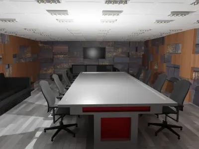 Conference Room  Low-poly 3D model