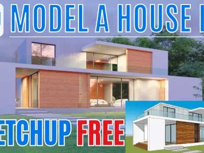 Excercise File for Model a House in SketchUp 2024 Tutorial Free 3D model