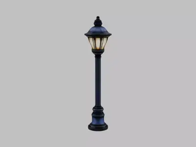 modern lamp post Free low-poly 3D model