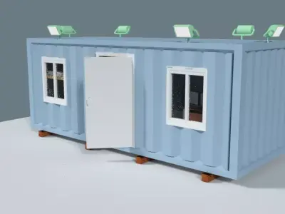 LAND RIG SCENE Low-poly 3D model