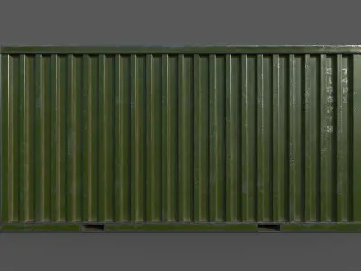 Green Shipping Container PBR Low-Poly 3D Game Ready Model Low-poly 3D model